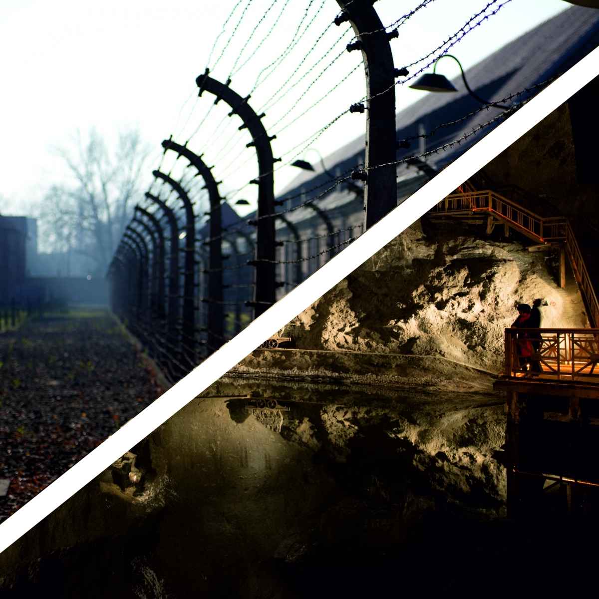 Auschwitz-Birkenau, visite d\'une journée de la mine de sel de Wieliczka au départ de Cracovie